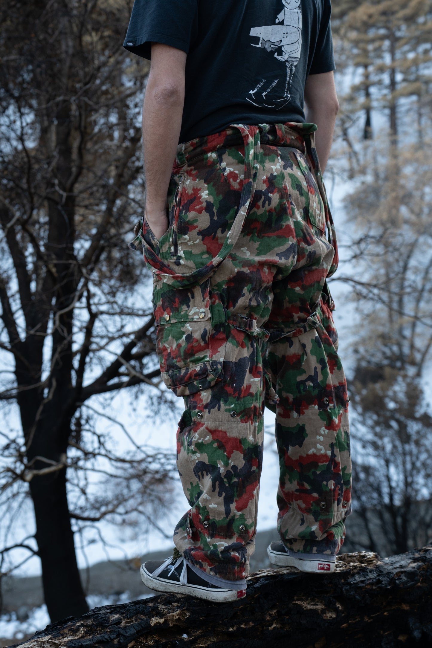 SWISS M70 ALPENFLAGE FIELD PANTS W/SUSPENDERS